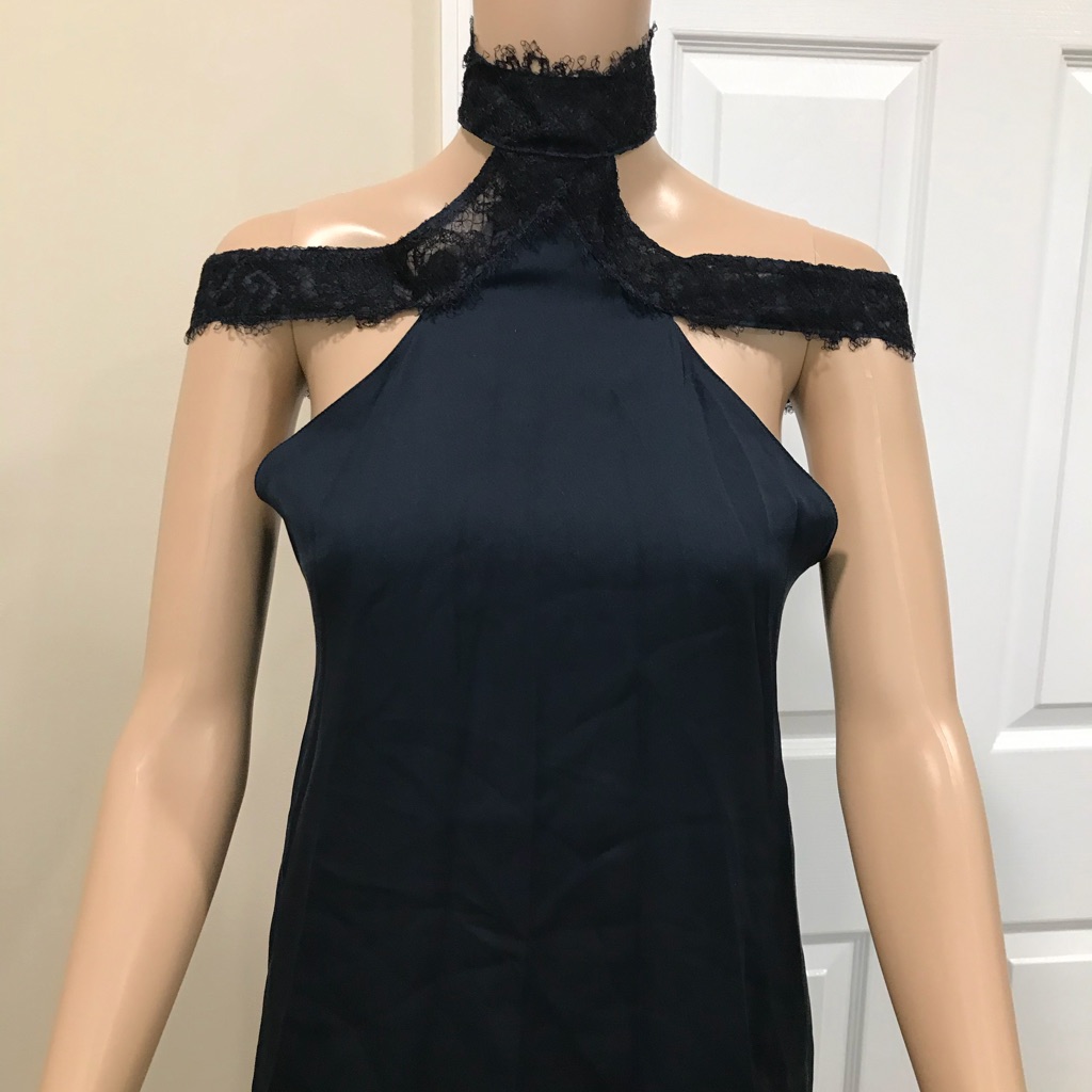 Haute Hippie 100% Silk Choker Top Size Med